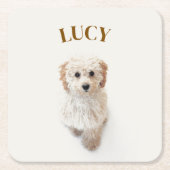 Personalisierte Paper-Untersetzer - Foto und Name  Rechteckiger Pappuntersetzer (Vorderseite)