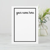 Personalisierte Papier-Notecards für Männer Dankeskarte (Stehend Vorderseite)