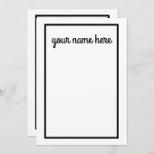 Personalisierte Papier-Notecards für Männer Dankeskarte (Vorne/Hinten)