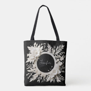 personalisierte Papierblumenrahmen-Tasche Tasche