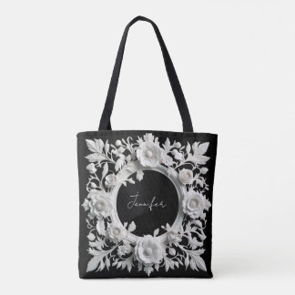personalisierte Papierblumenrahmen-Tasche  Tasche
