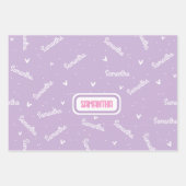 Personalisierte Papierfolien für Girl Unicorn Geschenkpapier Set (Vorderseite 3)