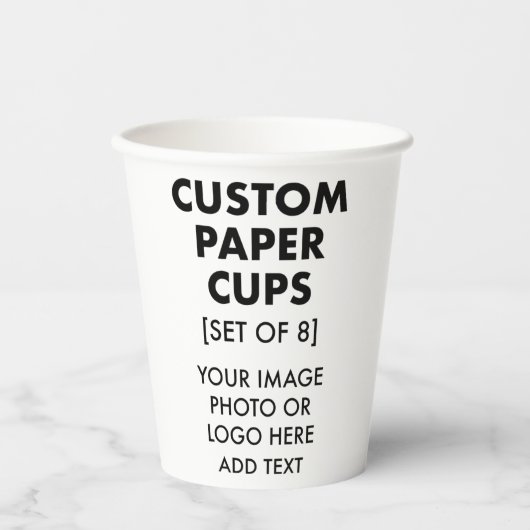 Personalisierte Papiergruppen [8] Pappbecher (Vorderseite)