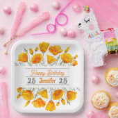 Personalisierte Papierplatte aus gelbem Kalifornie Pappteller (Party)