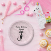 Personalisierte Papierplatte der rosa Retro-Atomka Pappteller (Party)