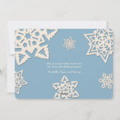 Personalisierte Papierreduzierung Schneeflocke Feiertagskarte (Rückseite)