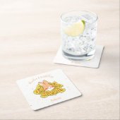 Personalisierte Papierserviette Hase Rechteckiger Pappuntersetzer (Vor Ort)