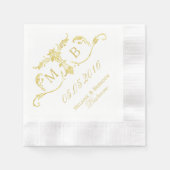 Personalisierte Papierservietten aus Monogramm (Vorderseite)