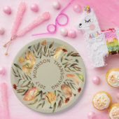 Personalisierte Papiertafel aus Herbst Pappteller (Party)