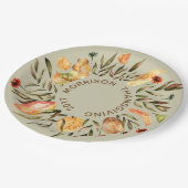 Personalisierte Papiertafel aus Herbst Pappteller (Schrägansicht)