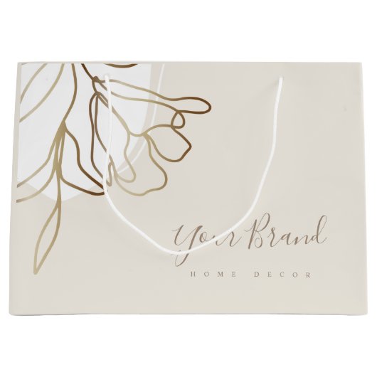 Personalisierte Papiertasche Elegantes Design Große Geschenktüte (Vorderseite)