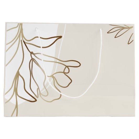 Personalisierte Papiertasche Elegantes Design Große Geschenktüte (Rückseite)