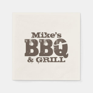 Personalisierte Papiertücher für BBQ-Party Serviette