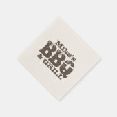 Personalisierte Papiertücher für BBQ-Party Serviette (Ecke)