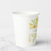 Personalisierte Papiertücher in Gelbfärbung Pappbecher (Rechts)