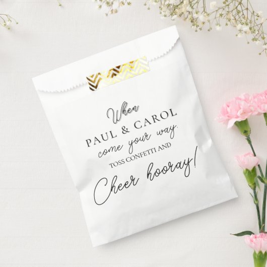 Personalisierte Papiertüte für Hochzeitkonfetti Geschenktütchen (Versiegelt)