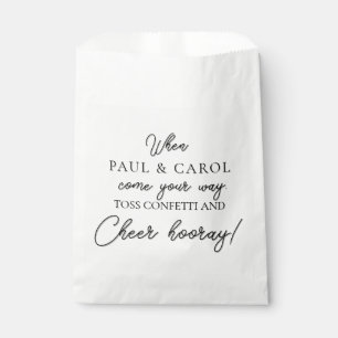 Personalisierte Papiertüte für Hochzeitkonfetti Geschenktütchen