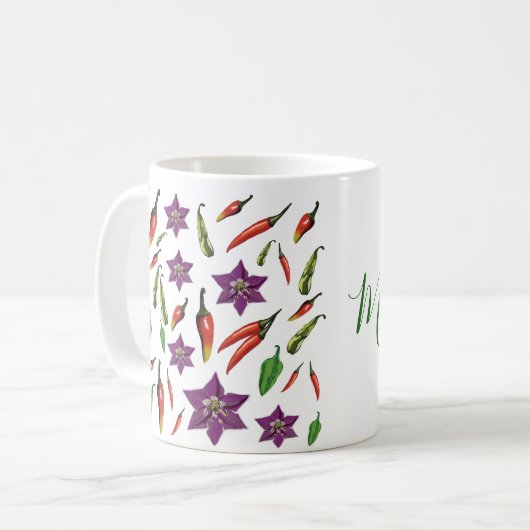 Personalisierte Paprikaschoten Kaffeetasse (Vorderseite Links)
