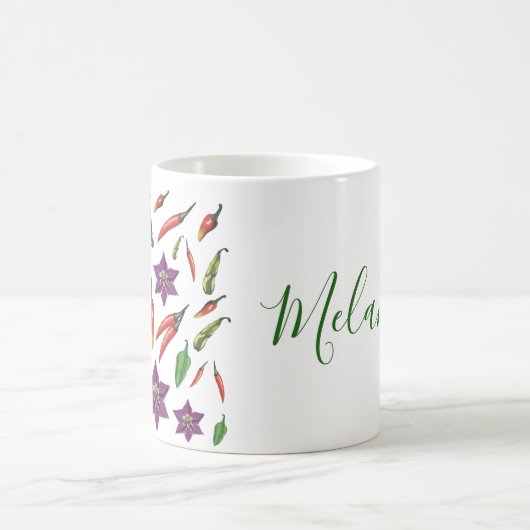 Personalisierte Paprikaschoten Kaffeetasse (Mittel)