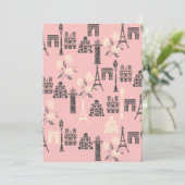 Personalisierte Paris-Notecards Einladung (Stehend Vorderseite)