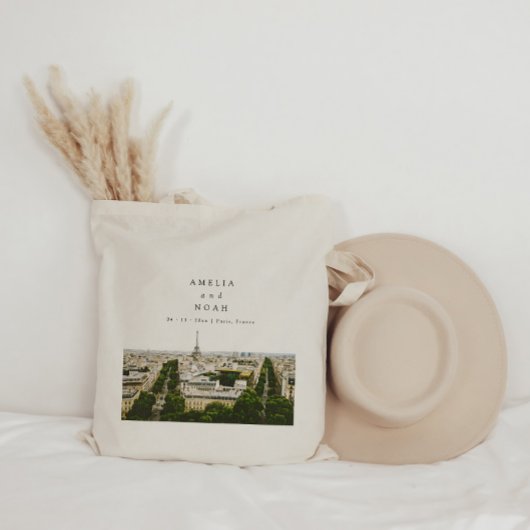 Personalisierte Pariser Hochzeitstorte Tragetasche