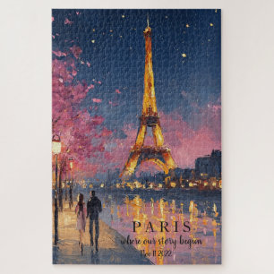 Personalisierte Pariser Nacht Benutzerdefinierte Puzzle