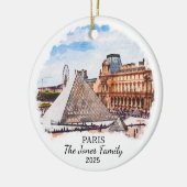 Personalisierte Pariser Ornamente, Frankreich, Lou Keramik Ornament (Links)