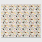 Personalisierte Pariser Romantik mit Fotos und Nam Geschenkpapier (Flach)