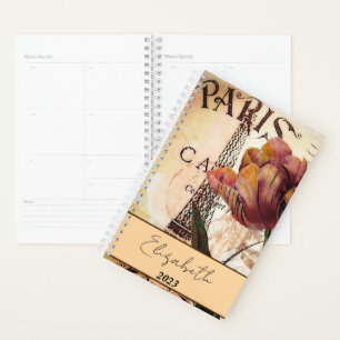 Personalisierte Pariser Tulpe Planer
