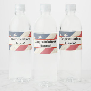 PERSONALISIERTE Partei für den Vintagen Flaggenabs Wasserflaschenetikett