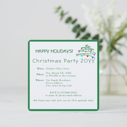 Personalisierte Party Einladung (Stehend Vorderseite)