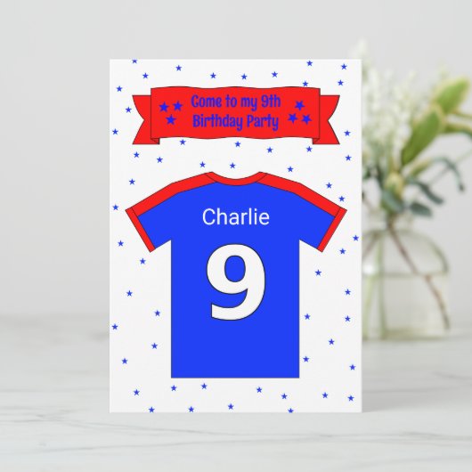 personalisierte Party Einladung 9. (Stehend Vorderseite)