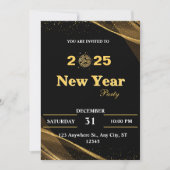 Personalisierte Party Einladung des Neujahrs (Vorderseite)