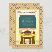 Personalisierte Party Einladung für Lehrkräfte im (Vorne/Hinten)