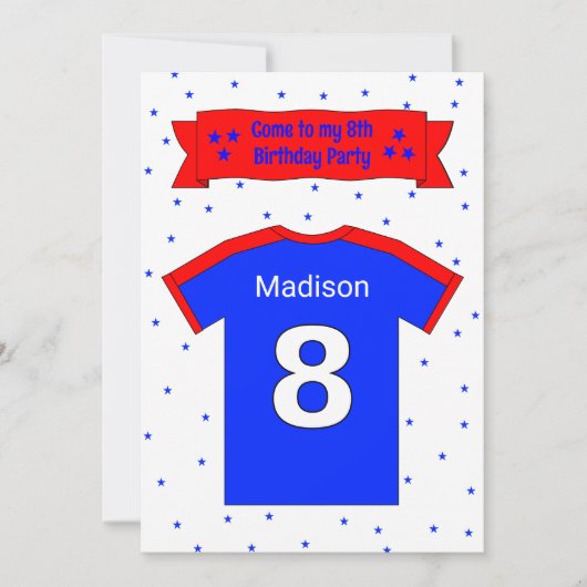 personalisierte Party Einladung zum 8. (Vorderseite)