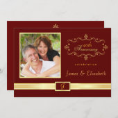 Personalisierte Party Einladungen zum 40. Jubiläum (Vorne/Hinten)