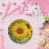 Personalisierte Party-Teller für Sonnenblumen Pappteller (Party)