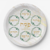 personalisierte Passover-Platte Pappteller (Vorderseite)