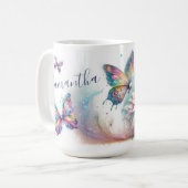 Personalisierte Pasta Butterfly Art Café Kaffeetasse (Vorderseite Links)