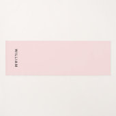 Personalisierte Pasta Rosa Monogramm Name Yoga Mat Yogamatte (Vorderseite (Horizontal))