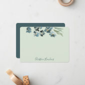 Personalisierte Pastagerichte Grünes blaues Wasser Mitteilungskarte (Vorderseite/Rückseite Beispiel)