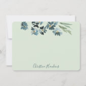 Personalisierte Pastagerichte Grünes blaues Wasser Mitteilungskarte (Vorderseite)