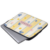Personalisierte Pastel Blueberry & Lemon Muster Laptopschutzhülle (Vorne Knopf)