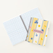 Personalisierte Pastel Blueberry & Lemon Muster Notizblock (Innenseite)