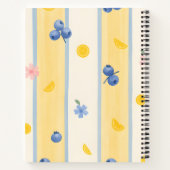 Personalisierte Pastel Blueberry & Lemon Muster Notizblock (Rückseite)
