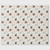 Personalisierte Pastel Botanisch mit Fotos und Nam Geschenkpapier (Flach)