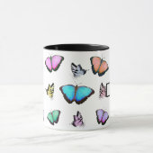 Personalisierte Pastel-Butterfliegen Tasse (Zentrum)