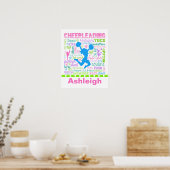 Personalisierte Pastel Cheerleading Words Typograf Poster (Küche)