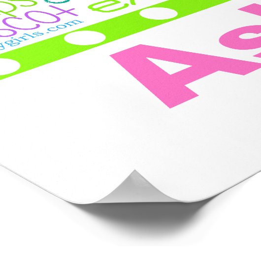 Personalisierte Pastel Cheerleading Words Typograf Poster (Ecke)