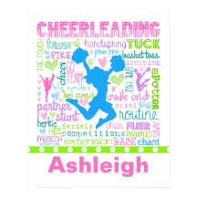 Personalisierte Pastel Cheerleading Words Typograf